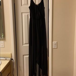 Black Lush Faux Wrap Dress